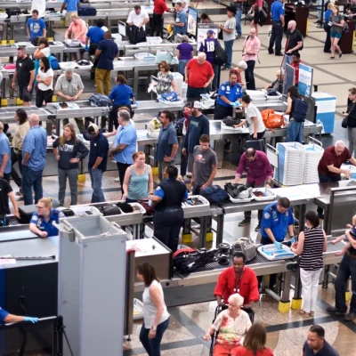 tsa line at lax after your transportation ride