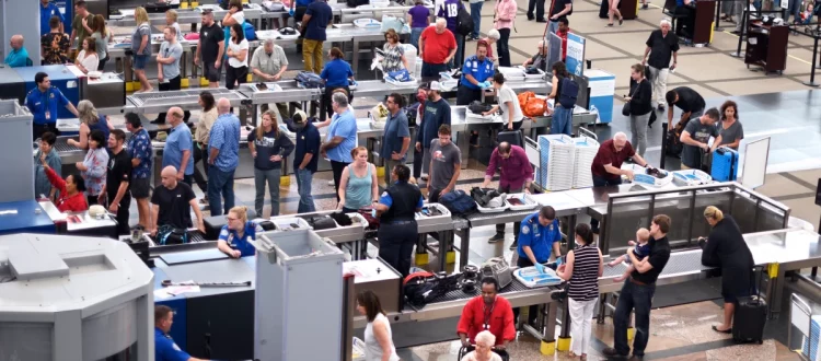 tsa line at lax after your transportation ride